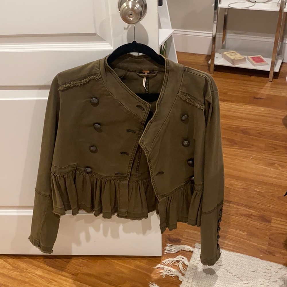 Army green jacket free people
